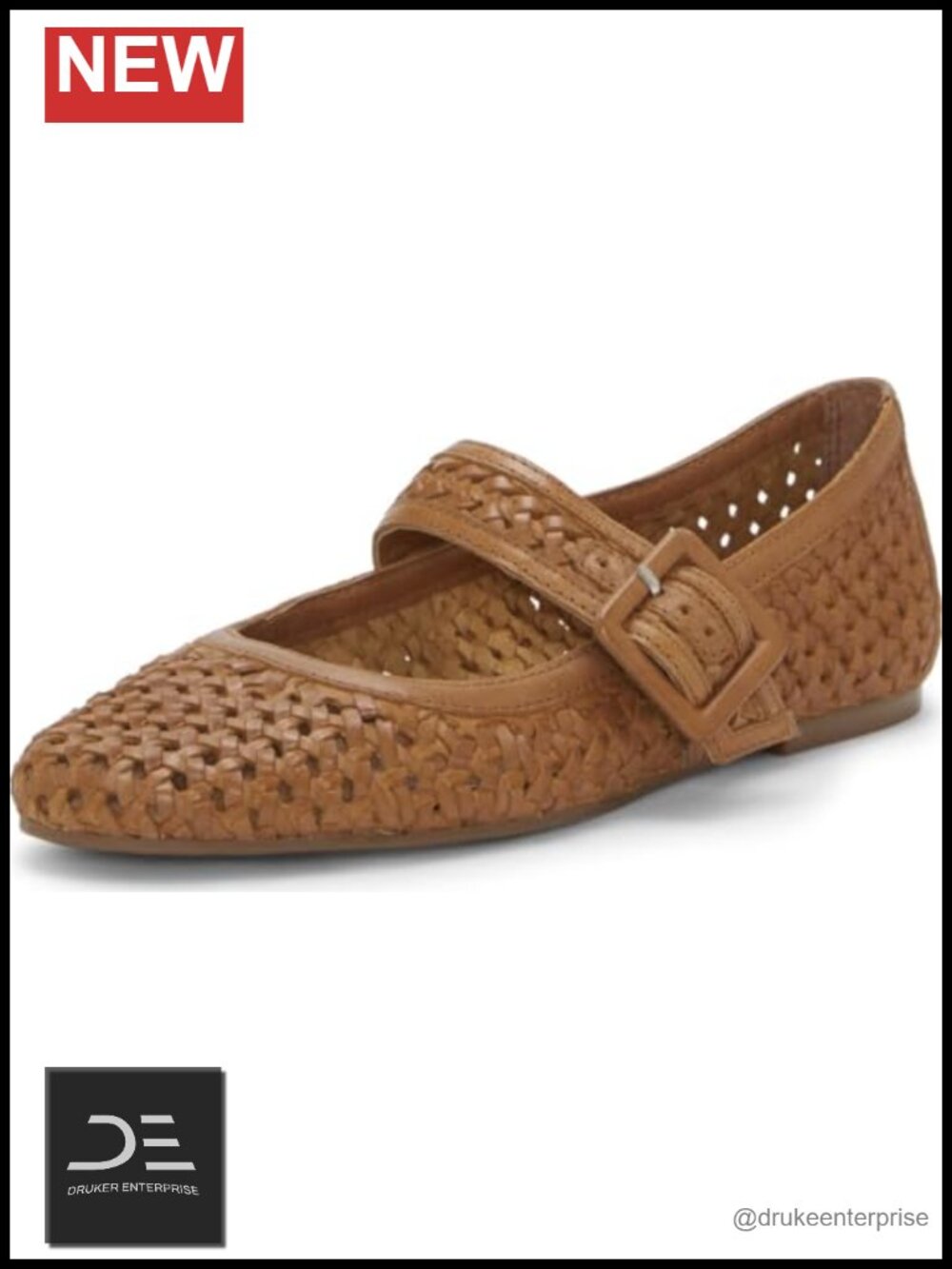 Lucky Brand Women's Millit Leather Mary Jane Flat Buckle Slip On